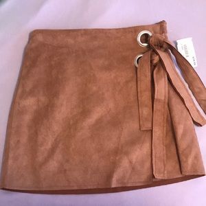 Suede skirt